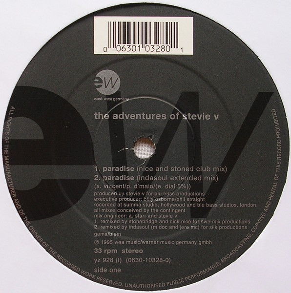 Adventures Of Stevie V. - Paradise | EastWest (YZ 928T) - 3
