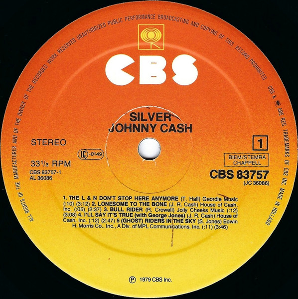 Johnny Cash - Silver | CBS (83757) - 3 Johnny Cash - Silver | CBS (83757) - 3