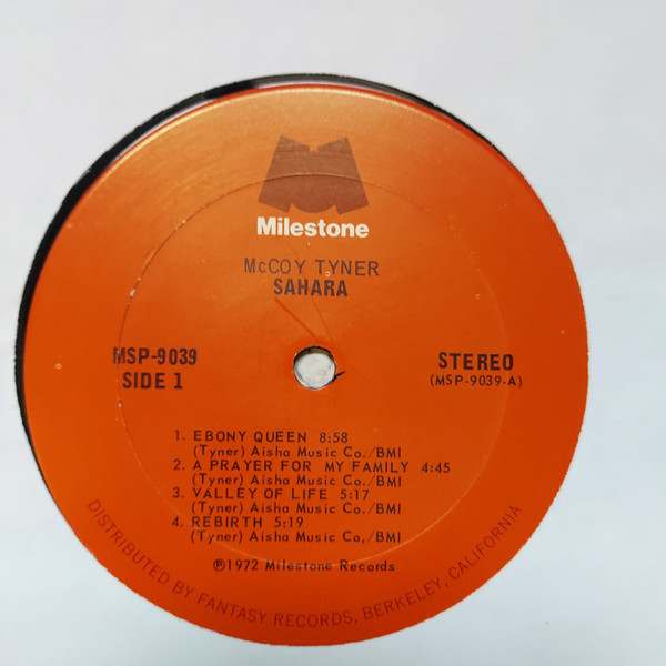 McCoy Tyner - Sahara | Milestone (MSP 9039) - 3