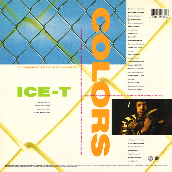 Ice-T - Colors | Warner Bros. Records (0-20936) - 2 Ice-T - Colors | Warner Bros. Records (0-20936) - 2