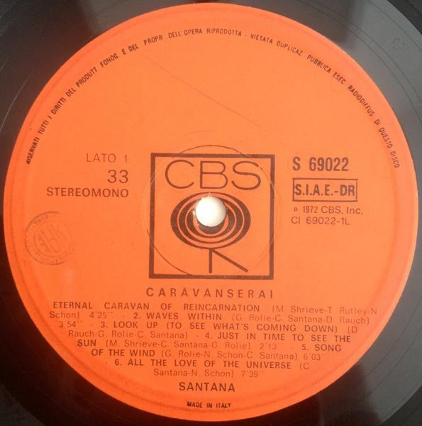 Santana - Caravanserai | CBS (S 69022)