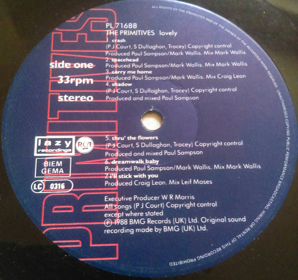 The Primitives - Lovely | RCA (PL 71688) - 3 The Primitives - Lovely | RCA (PL 71688) - 3