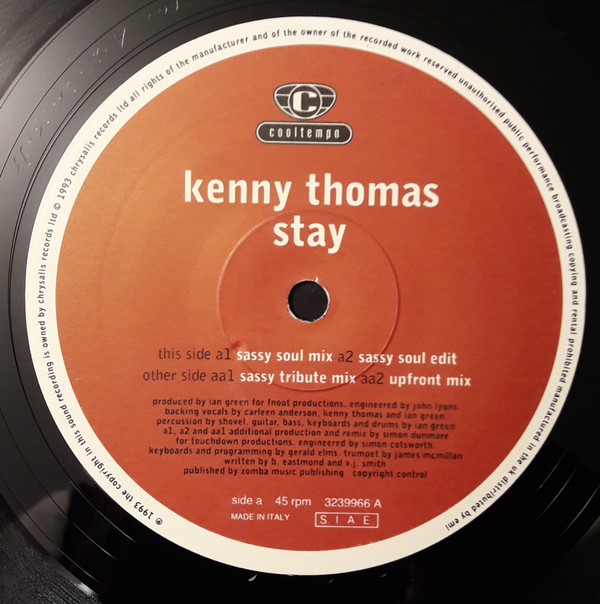Kenny Thomas - Stay | Cooltempo (12COOL271) - 4