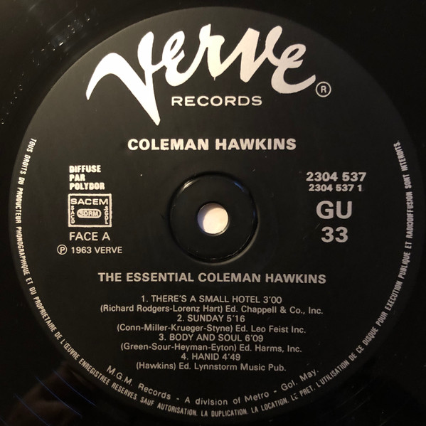 Coleman Hawkins - The Essential Coleman Hawkins | Verve Records (2304 537) - 4