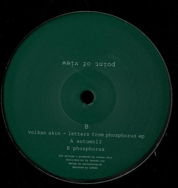 Volkan Akin - Letters From Phosphorus EP | Point Of View (POINT005) - main