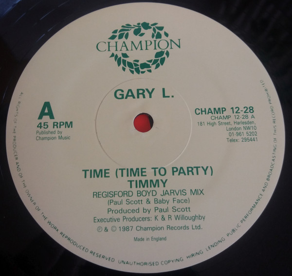 Gary Little - Time (Time To Party) | Champion (CHAMP 12-28) - 3