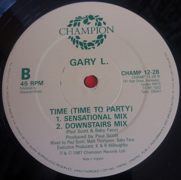 Gary Little - Time (Time To Party) | Champion (CHAMP 12-28) - 4