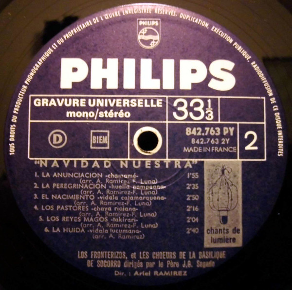 Ariel Ramirez - Misa Criolla : Messe Et Chants Religieux D'Inspiration Folklorique Argentine | Philips (842.763 PY) - 4