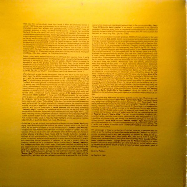 Various - Classic Jazz-Funk Mastercuts Volume 3 | Mastercuts (CUTSLP 7) - 3