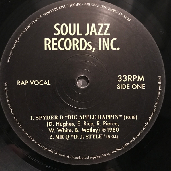 Various - Big Apple Rappin' Vol. 2 | Soul Jazz Records (SJR LP125 VOL2) - 3 Various - Big Apple Rappin' Vol. 2 | Soul Jazz Records (SJR LP125 VOL2) - 3