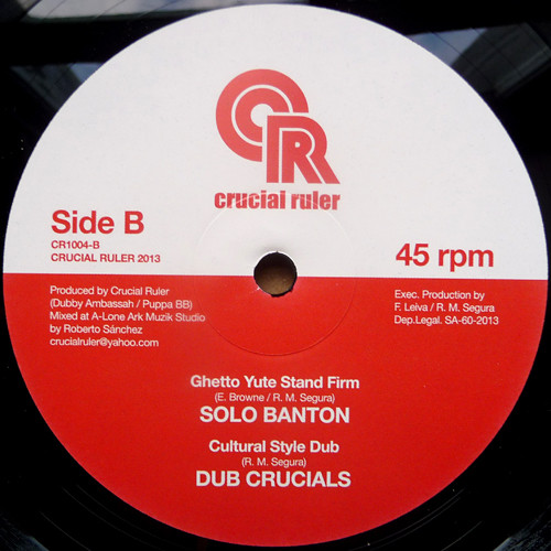 Jah Rueben Mystic , Solo Banton - Give Thanks And Praises / Ghetto Yute Stand Firm | Crucial Ruler (CR1004) - 2 Jah Rueben Mystic , Solo Banton - Give Thanks And Praises / Ghetto Yute Stand Firm | Crucial Ruler (CR1004) - 2