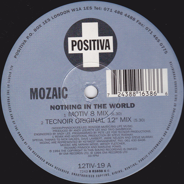 Mozaic - Nothing In The World | Positiva (12TIV-19) - 3