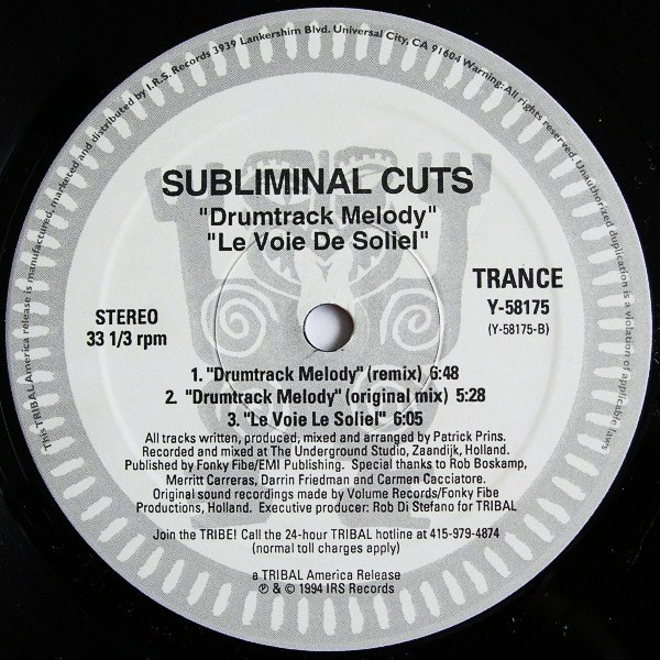 Subliminal Cuts - The Dance | TRIBAL America (Y-58175) - 4