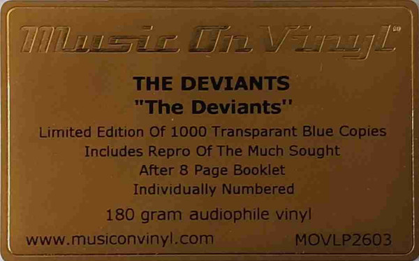 The Deviants - The Deviants | Music On Vinyl (MOVLP2603) - 3 The Deviants - The Deviants | Music On Vinyl (MOVLP2603) - 3