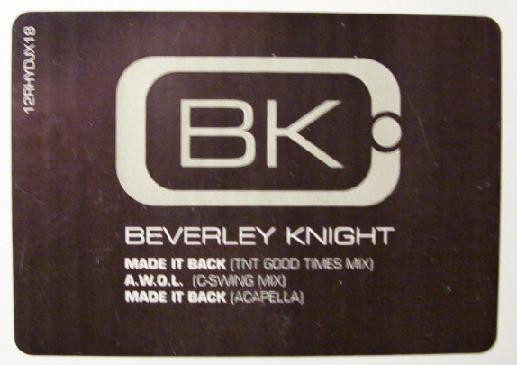 Beverley Knight - Made It Back / A.W.O.L. | Rhythm Series (12RHYDJX 18)