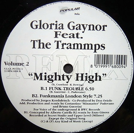 Gloria Gaynor - Mighty High Vol.2 | Popular Records Italia (PO 001/2)