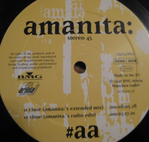 Amanita: - Close | BMG Ariola München GmbH (74321 478811)