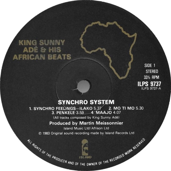 King Sunny Ade & His African Beats - Synchro System | Island Records (ILPS 9737) - 3