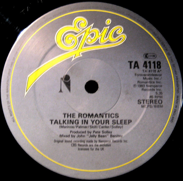 The Romantics - Talking In Your Sleep | Epic (TA 4118) - 3