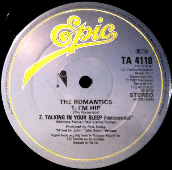 The Romantics - Talking In Your Sleep | Epic (TA 4118) - 4