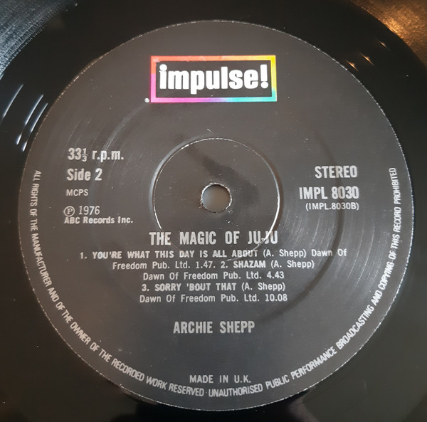 Archie Shepp - The Magic Of Ju-Ju | Impulse! (IMPL 8030) - 3