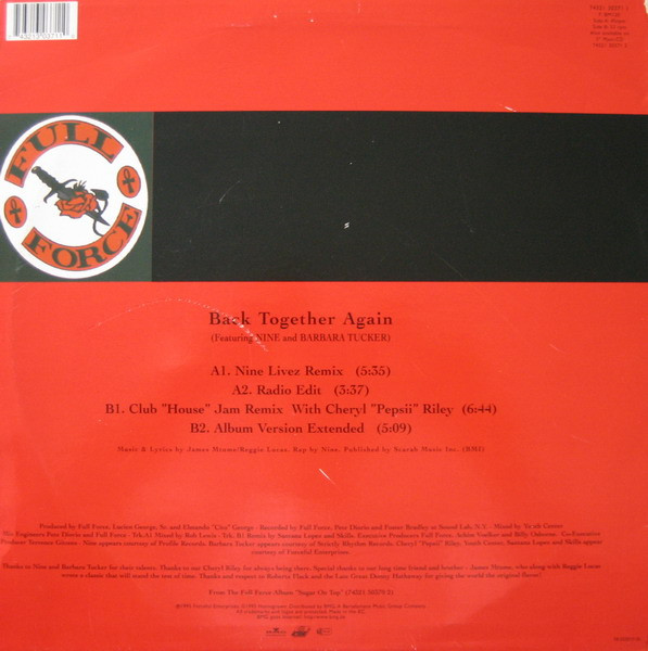 Full Force Featuring Nine And Barbara Tucker - Back Together Again | Ariola (74321 30371 1)