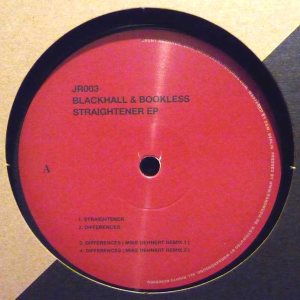 Blackhall & Bookless - Straightener EP (USED) | Jaunt (JR003) - main
