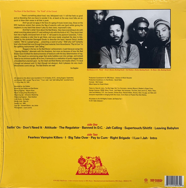Bad Brains - Bad Brains | Bad Brains Records (ORGM-2179) - 2