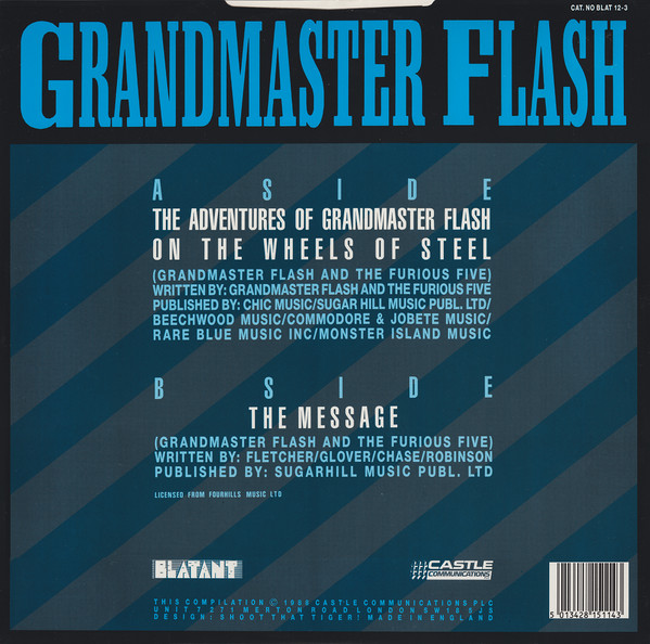 Grandmaster Flash & The Furious Five - The Adventures Of Grandmaster Flash On The Wheels Of Steel | Blatant (BLAT 12-3) - 2