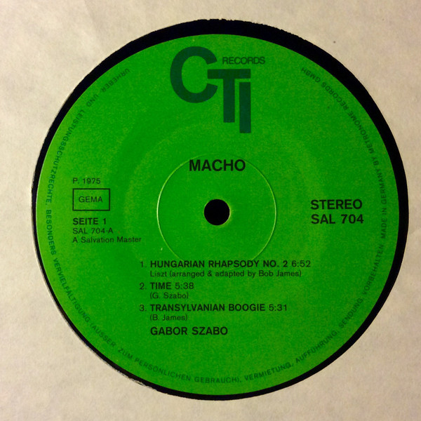 Gabor Szabo - Macho | Salvation (SAL 704) - 3