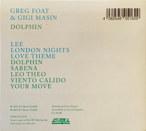 Greg Foat & Gigi Masin - Dolphin | Strut (STRUT311CD) - 2 Greg Foat & Gigi Masin - Dolphin | Strut (STRUT311CD) - 2