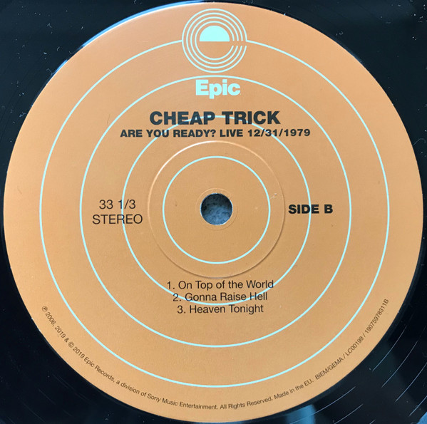 Cheap Trick - Are You Ready? Live 12/31/1979 | Epic (19075978311) - 4