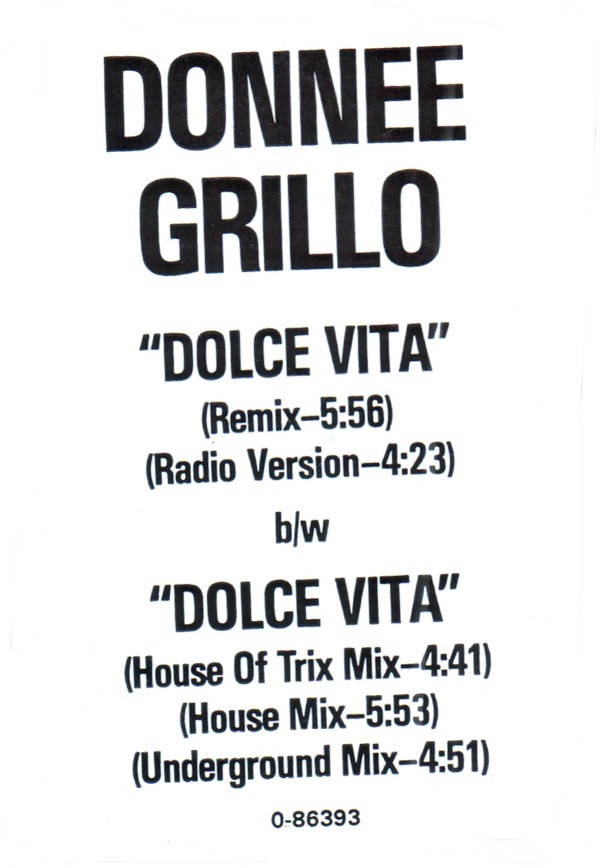 Donnee Grillo - Dolce Vita | Atlantic (0-86393)