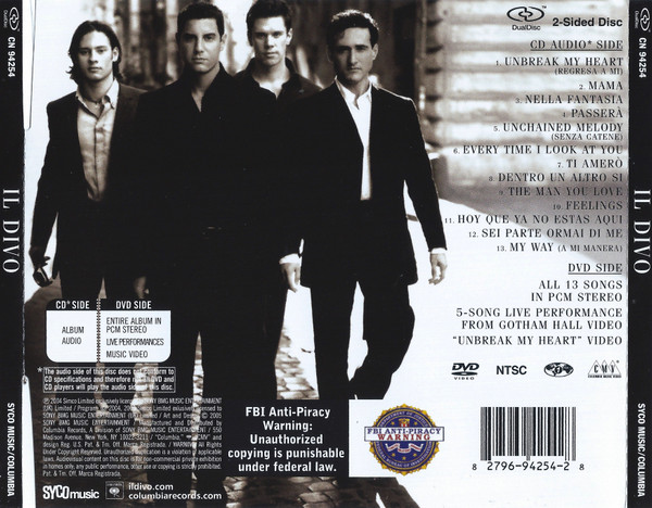 Il Divo - Il Divo | Syco Music (CN 94254) - 3