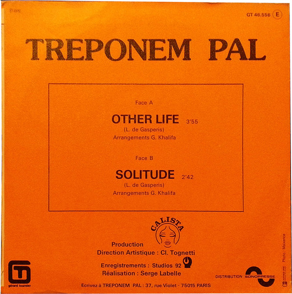 Treponem Pal - Other Life | Gérard Tournier (GT 46556) - 2