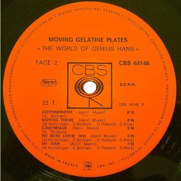 Moving Gelatine Plates - The World Of Genius Hans | CBS (CBS 64146) - 4 Moving Gelatine Plates - The World Of Genius Hans | CBS (CBS 64146) - 4