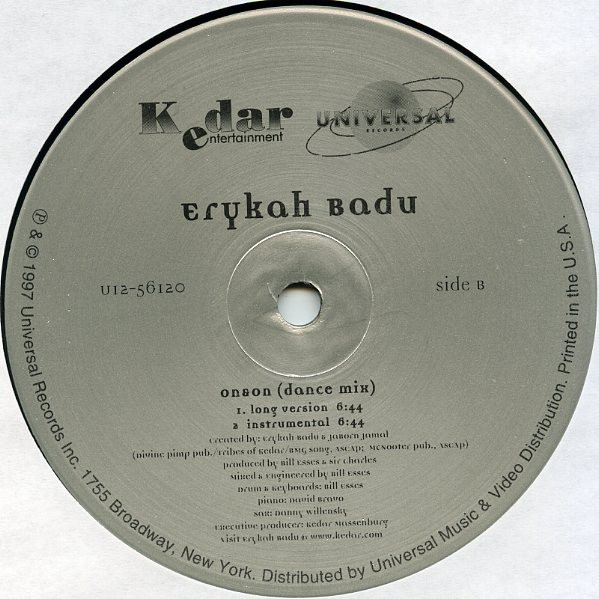 Erykah Badu - On & On (Dance Mix) | Universal Records (U12 56120) - 3 Erykah Badu - On & On (Dance Mix) | Universal Records (U12 56120) - 3