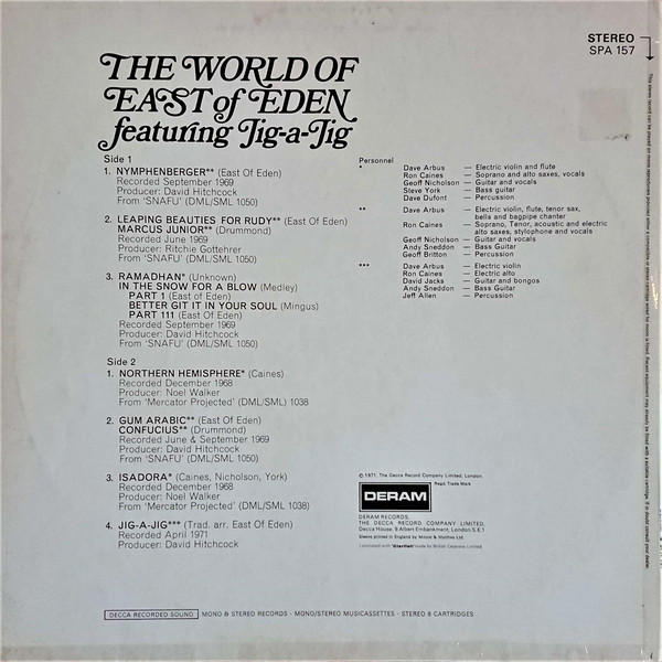 East Of Eden - The World Of East Of Eden | Deram (SPA 157)