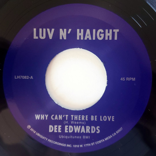 Dee Edwards - Why Can't There Be Love / I Can Deal With That | Luv N' Haight (LH7082)