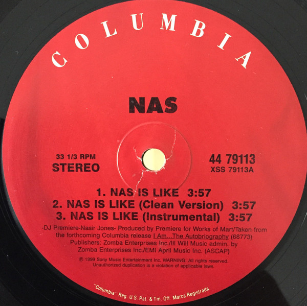 Nas - Nas Is Like / Dr. Knockboots | Columbia (44 79113) - 2