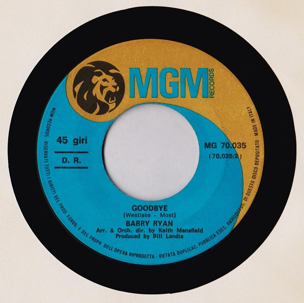 Barry Ryan - Eloise | MGM Records (MG 70.035) - 4 Barry Ryan - Eloise | MGM Records (MG 70.035) - 4