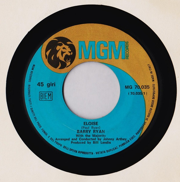 Barry Ryan - Eloise | MGM Records (MG 70.035) - 3 Barry Ryan - Eloise | MGM Records (MG 70.035) - 3