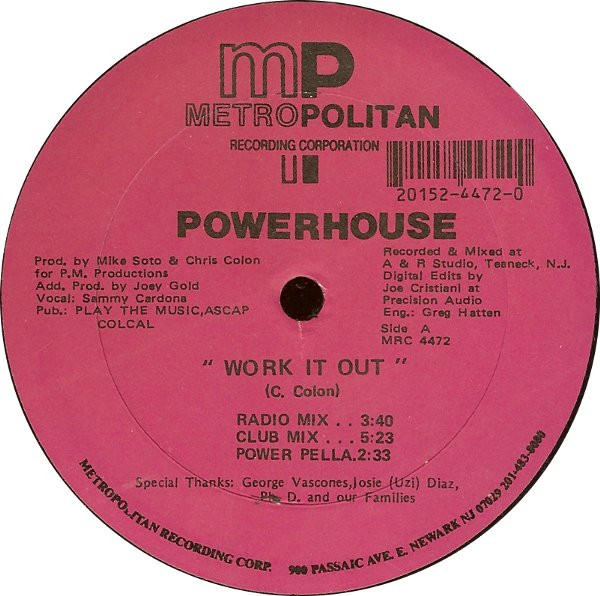 Powerhouse - Work It Out | Metropolitan Recording Corporation (MRC 4472)
