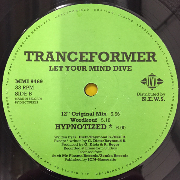 Tranceformer - Let Your Mind Dive | Music Man Records (MMI 9469) - 2