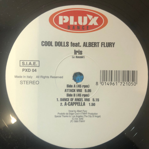 Cool Dools featuring Albert Flury - Iris | Plux Dance (PXD 04) Cool Dools featuring Albert Flury - Iris | Plux Dance (PXD 04)