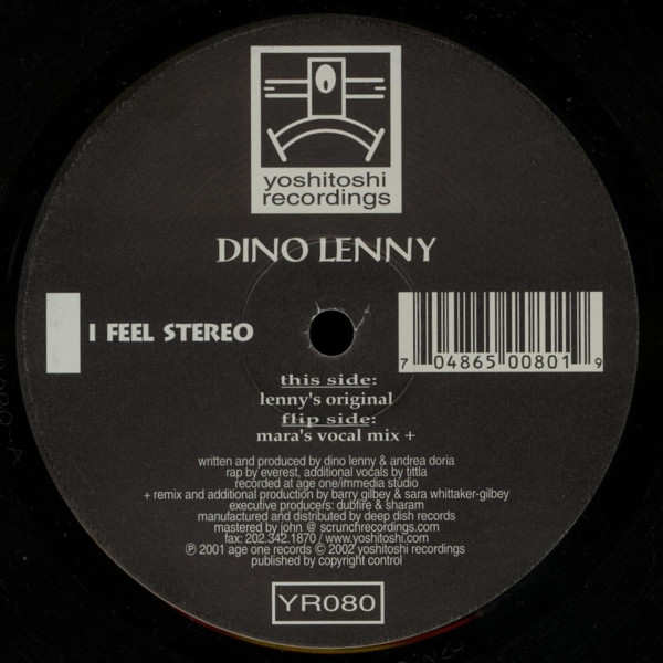 Dino Lenny - I Feel Stereo | Yoshitoshi Recordings (YR080)