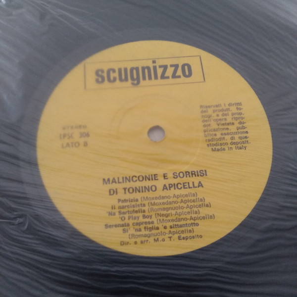 Tonino Apicella - Malinconie E Sorrisi Di Tonino Apicella - 4° Volume | Scugnizzo (LPSC 306) - 3 Tonino Apicella - Malinconie E Sorrisi Di Tonino Apicella - 4° Volume | Scugnizzo (LPSC 306) - 3