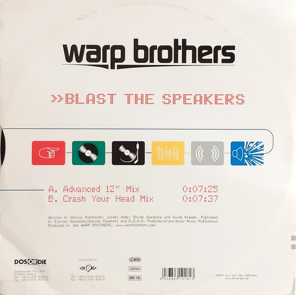Warp Brothers - Blast The Speakers | Dos Or Die Recordings (DOS 181) - 2