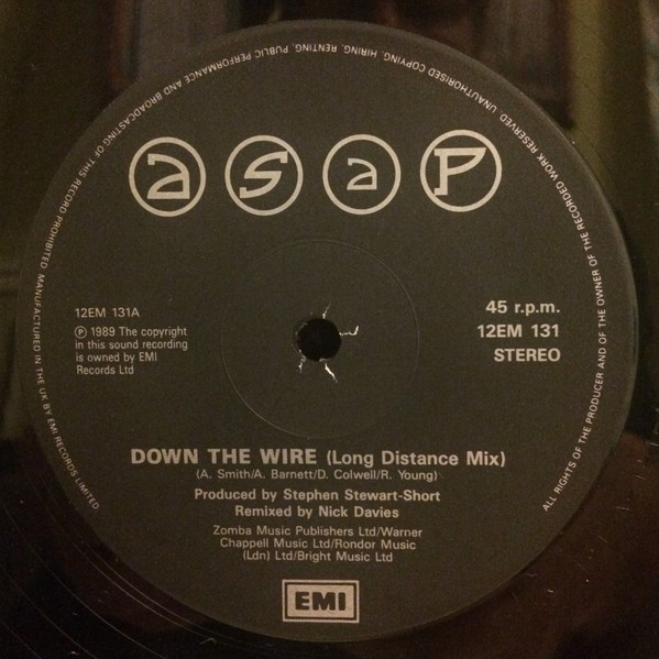 Adrian Smith And Project - Down The Wire | EMI (12EM 131) - 3