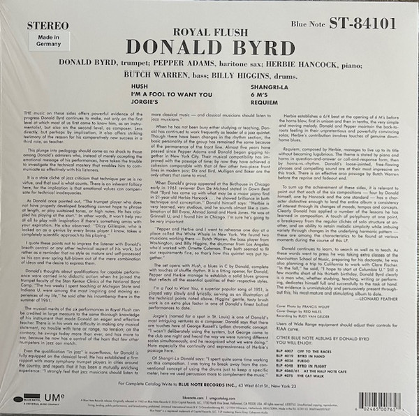 Donald Byrd - Royal Flush | Blue Note (6500765) - 2